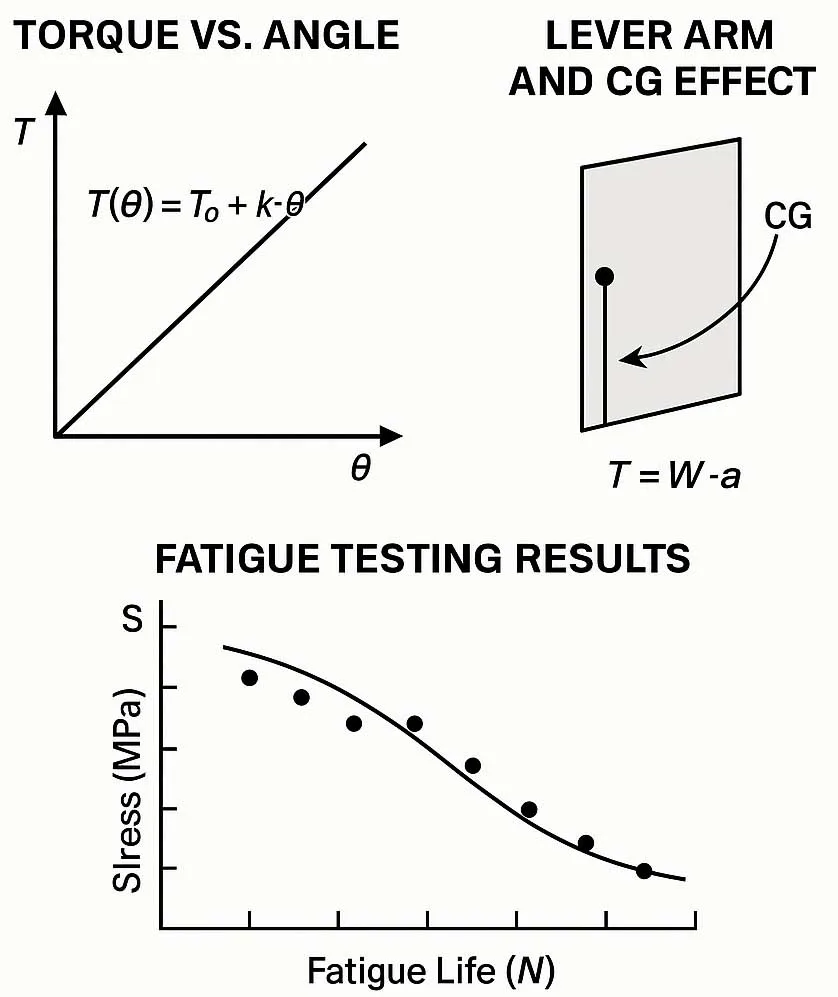 Torque-Angle Relationship, CG-Induced Moment, and Fatigue Life