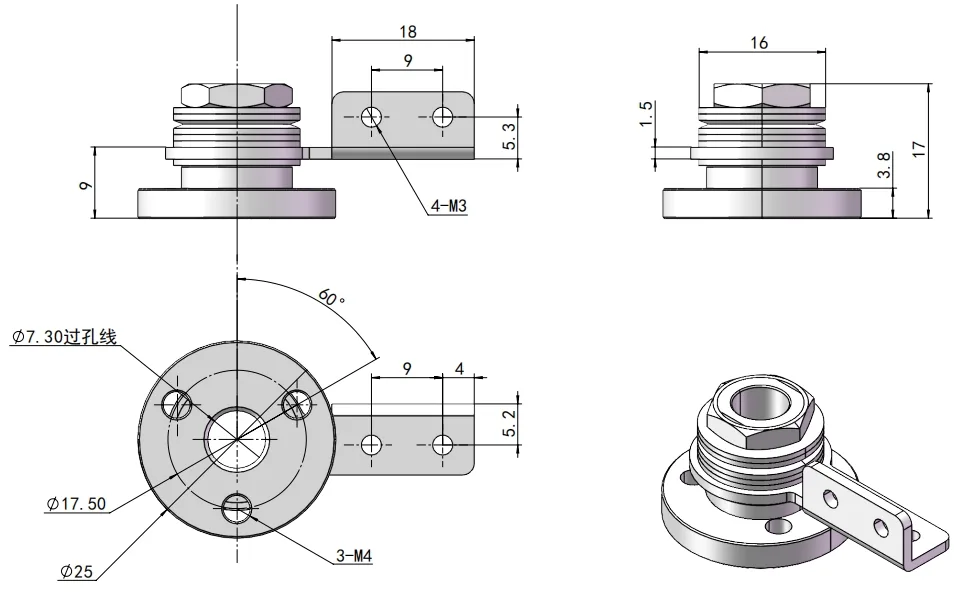 XG11-114R Dimension Drawing