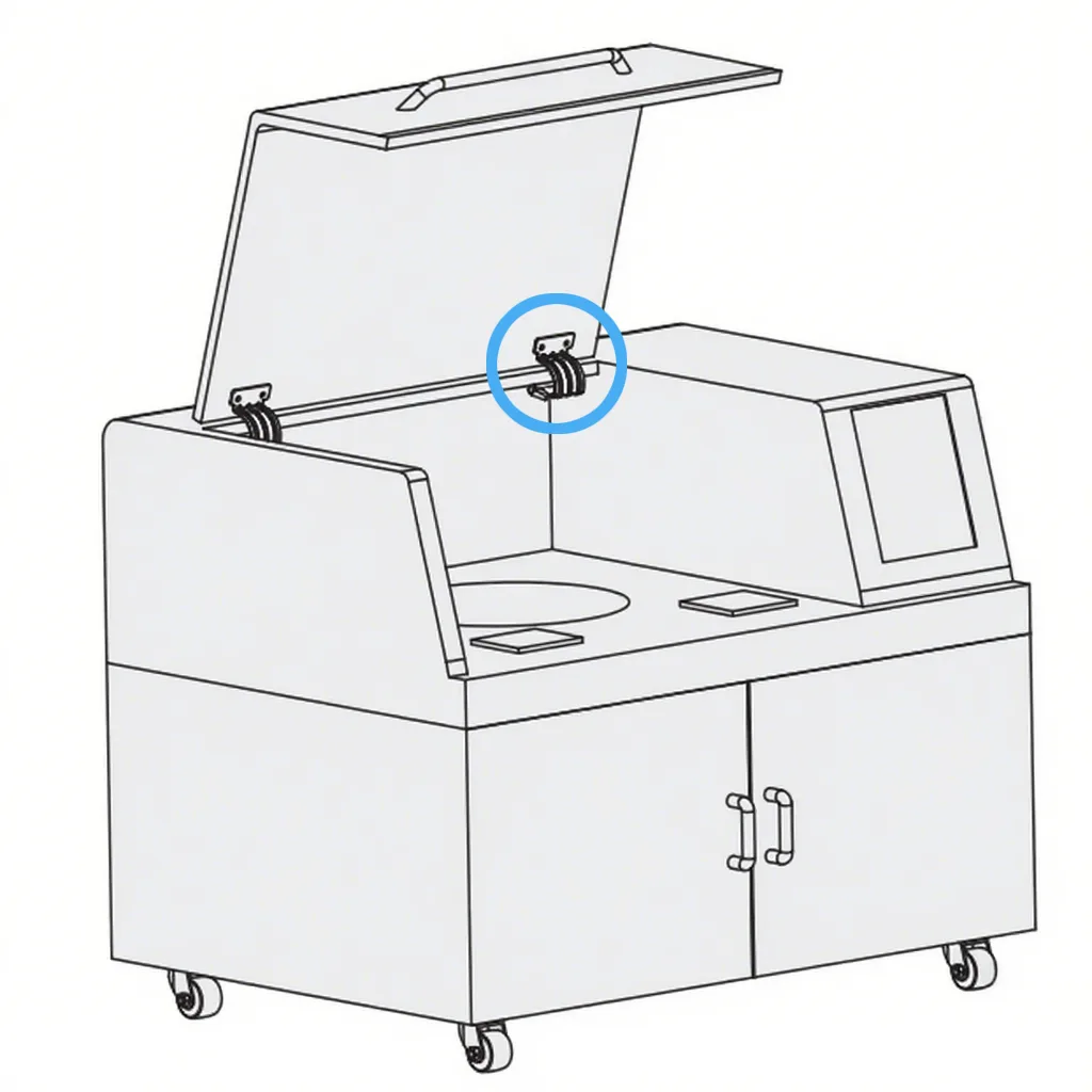 Constant Torque Hinges are used on equipment covers