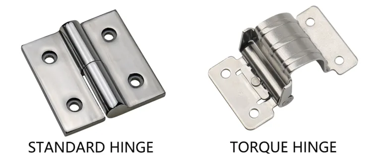 Charnière standard vs. charnière à couple (friction)
