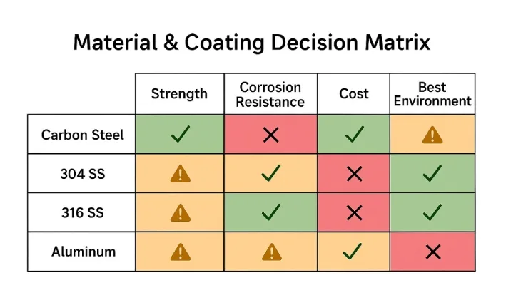 Material & Coating Decision Matrix
