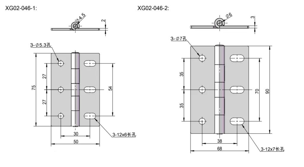 XG02-046 Heavy-duty soft-close hinge Dimension Drawing