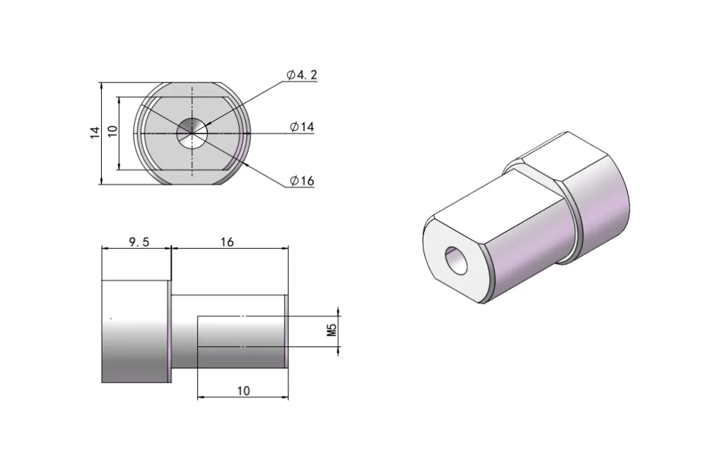 XG11-121 Dobradiça de binário de paragem livre de 360° Desenho dimensional