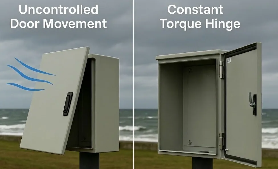 Constant-Torque-Hinge-vs-Regular-Hinge-Wind-Loading-Coastal-Environment