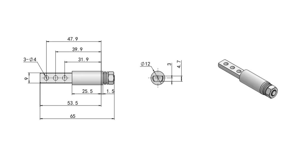 XG11-107 Шарнир с крутящим моментом для железа Габаритный чертеж