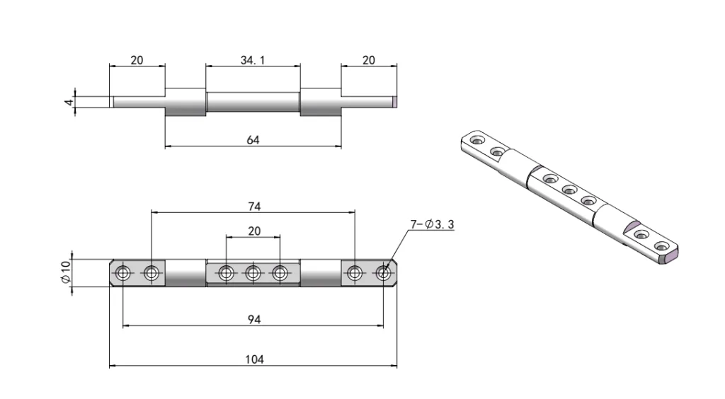 Dobradiça de binário de eixo duplo