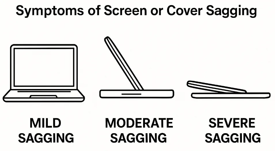 노트북-경첩-처짐-증상