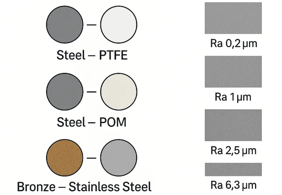 material-pairing-surface-roughness-diagram