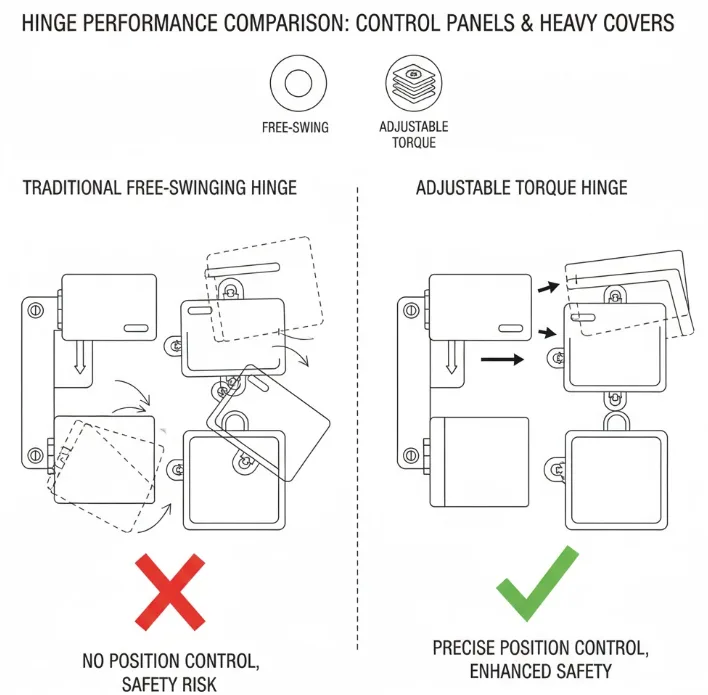 standard-schwenkbare-scharniere-vs-einstellbare-drehmoment-scharniere-an-tafeln-und-schweren-abdeckungen