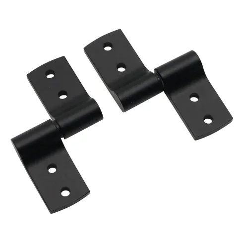 Torque and positioning hinges hold an industrial cabinet door open at a set angle for safe access.