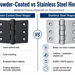 Powder-coated steel hinges vs stainless steel hinges for industrial applications